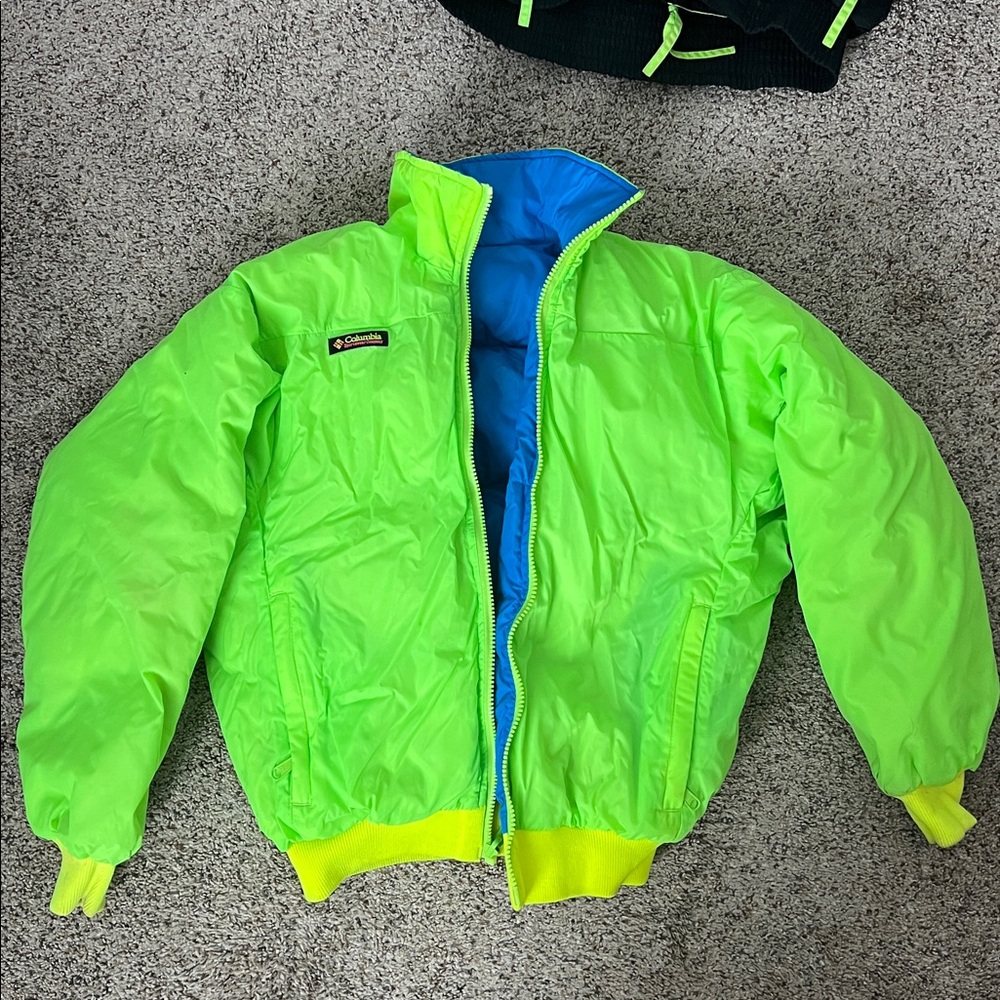 Vintage 90’s Columbia Neon Doubled Lined Coat - Picture 8 of 8